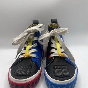 Sonic The Hedgehog Blue High Top Lace-up Ground Up Sneakers Shoes Youth Size 11